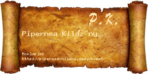 Pipernea Kilény névjegykártya